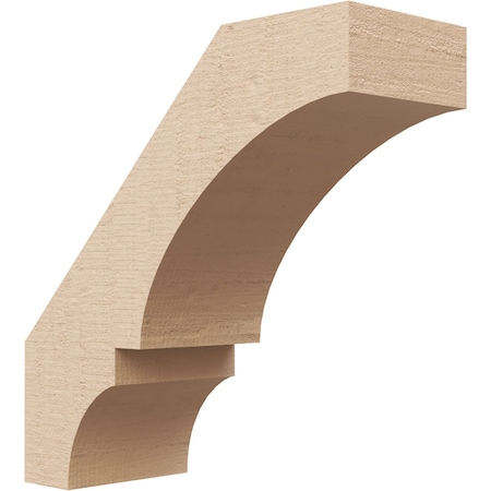 Ekena Millwork 3-inch W x 8-inch D x 8-inch H Balboa Rough Cedar Woodgrain TimberThane Knee Brace, Primed BRCUR03X08X08BOARCPR